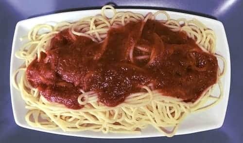 Espaguete - menu peregrino